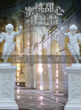 欧式丘比特爱神天使人物雕塑婚庆迎宾模型酒店橱窗柱头雕像摆件