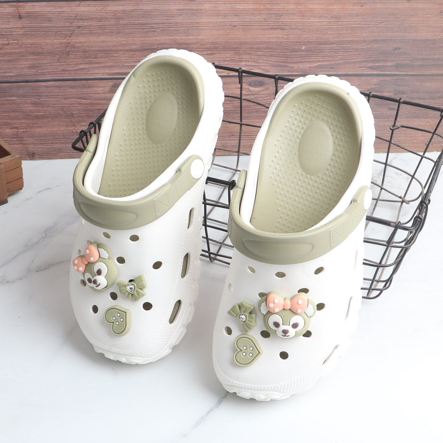 学生卡通蝴蝶结外穿包头透气洞洞拖鞋夏季舒适厚底女防滑两穿沙滩,淘宝优惠券,粉丝福利购,淘宝优惠卷