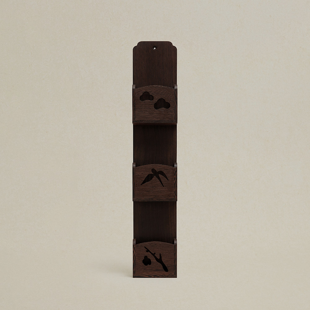 入云屋 隅叙中古孤品复刻款壁挂 松竹梅镂花 勺叉干花实木收纳盒,淘宝优惠券,粉丝福利购,淘宝优惠卷