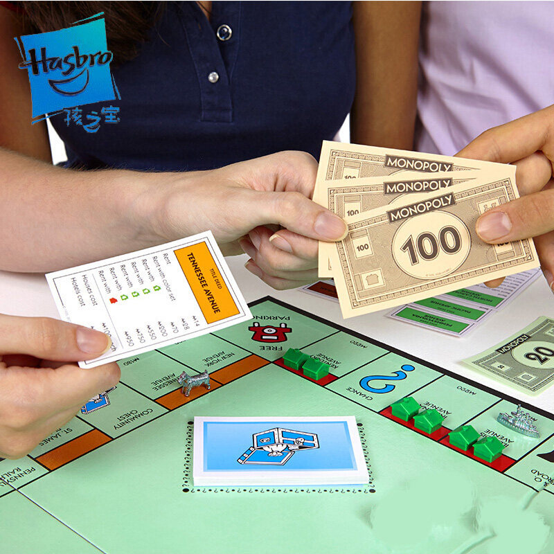 孩之宝大富翁游戏棋地产大亨monopoly儿童豪华超大成年桌游强手棋 - 图3