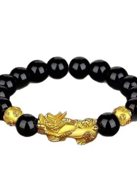 招财磨砂情侣仿佛珠皮丘越南男女貔貅手链手串转运珠手串