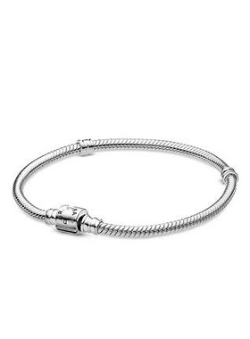 潘家手链女白铜镀厚银手镯方形爱心树叶扣头蛇骨手链时尚网红女链