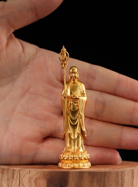 复古九华山南无地藏王金色时尚气质百搭国潮民族风摆饰家居摆件