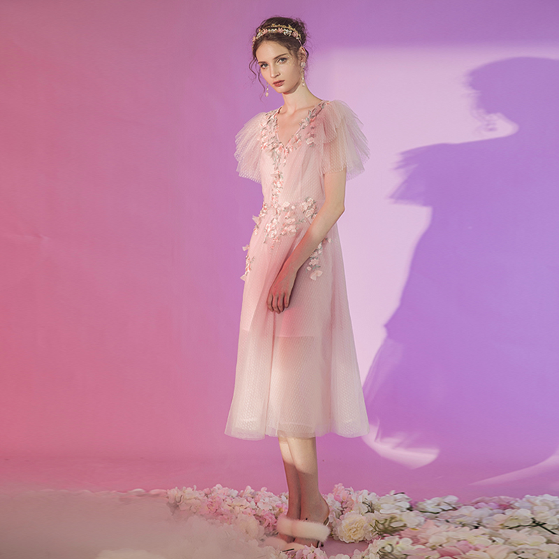 marie elie挖空女夏温柔风连衣裙 instar明星时尚连衣裙