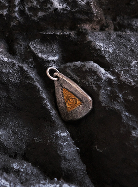 日系24k黄金上帝之眼999银项链