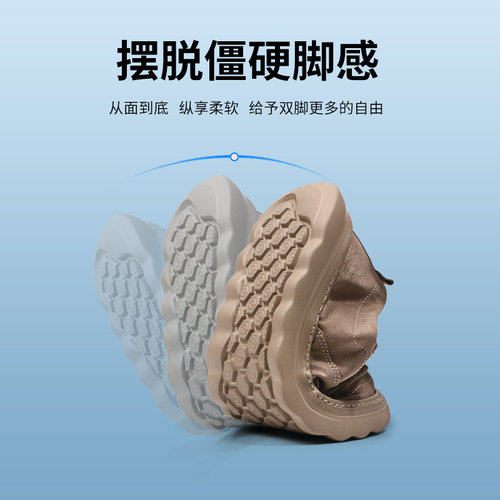 男士休闲布鞋男款一脚蹬男鞋2025新款鞋子男潮鞋软底老北京帆布鞋 - 图0