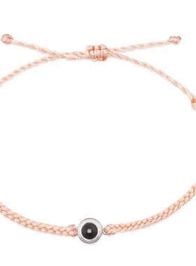 欧美跨境手链新款编织女韩版简约100个我爱你森系闺蜜网红手饰