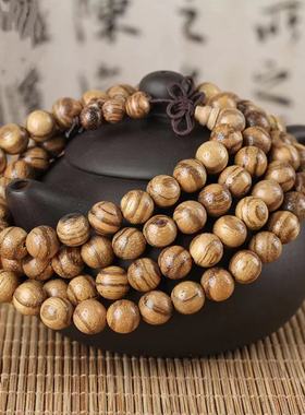 越南沉香108颗佛珠手串黑