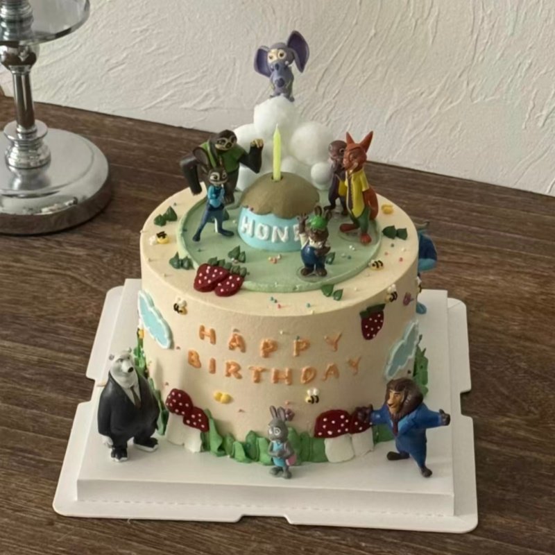 网红疯狂动物园蛋糕装饰摆件朱迪尼克儿童生日派对烘焙装扮插件,淘宝优惠券,粉丝福利购,淘宝优惠卷