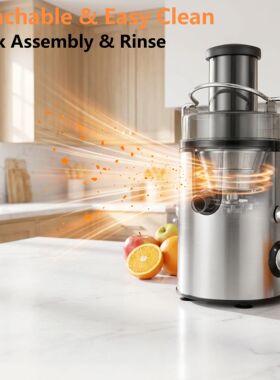 Electric Juicer Fruit Vegetable Extractor 800W 2Speed 7cm La