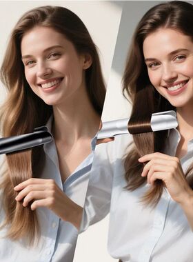 New 2-in-1 Curling Iron & Straightener Multi-Function Hair S