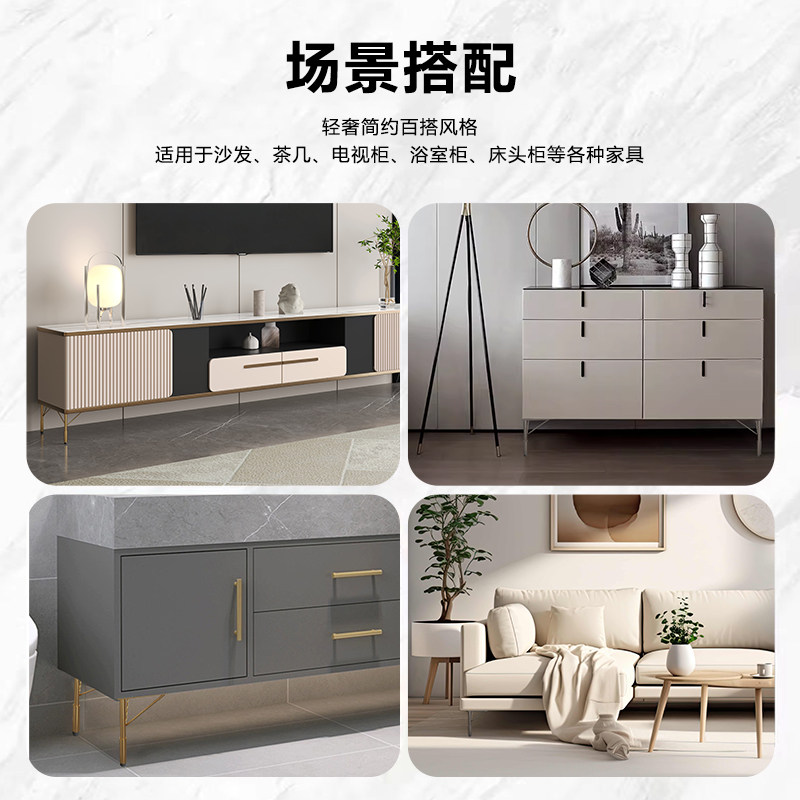 现代茶几脚家具电视柜脚轻奢不锈钢沙发脚桌腿金色浴室柜支撑腿