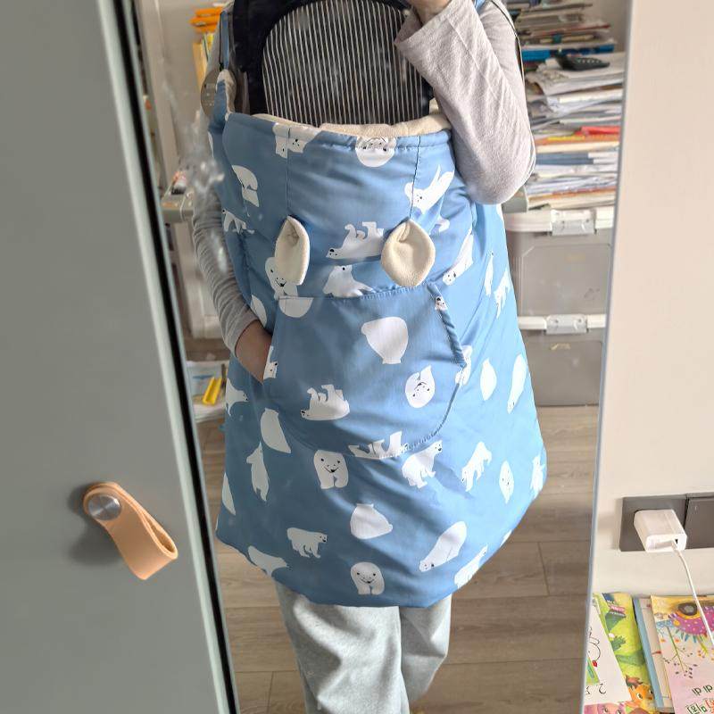 加大婴儿抱被宝宝外出背带披风斗篷防水儿童多用冬季推车盖被北熊,淘宝优惠券,粉丝福利购,淘宝优惠卷