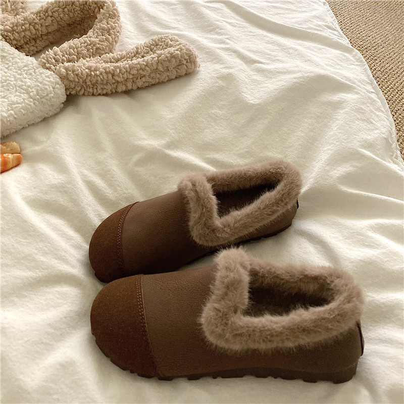 松茶可可~！糯米毛绒绒ins包跟外穿棉鞋女冬季保暖懒人毛毛棉拖鞋,淘宝优惠券,粉丝福利购,淘宝优惠卷