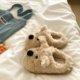 蓬松好rua~！可爱狗狗ins卡通加绒毛毛拖鞋女保暖冬季包头棉拖鞋