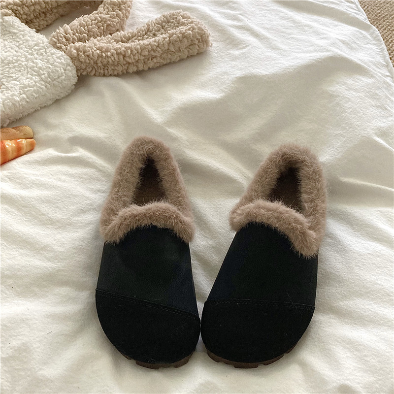 松茶可可~！糯米毛绒绒ins包跟外穿棉鞋女冬季保暖懒人毛毛棉拖鞋,淘宝优惠券,粉丝福利购,淘宝优惠卷