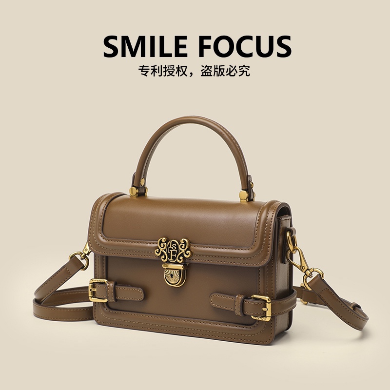 SMILEFOCUS今年流行2023新款半岛铁盒时尚斜挎小方包百挎手提女包 - 图0