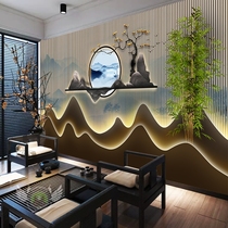 3D New Chinese Style Furnishing Ancient Wind Wall Paper Office Landscape Ink Decoration Live Background Fresco Tea Room Wall Cloth