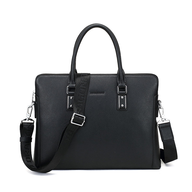 红蜻蜓男士手提包真皮横款公文包 红蜻蜓箱包男士包袋