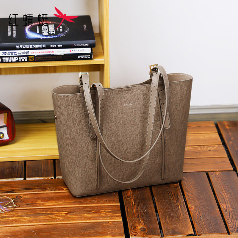 红蜻蜓包包女时尚大容量真皮单肩包大包手提包妈妈包通勤包托特包,淘宝优惠券,粉丝福利购,淘宝优惠卷