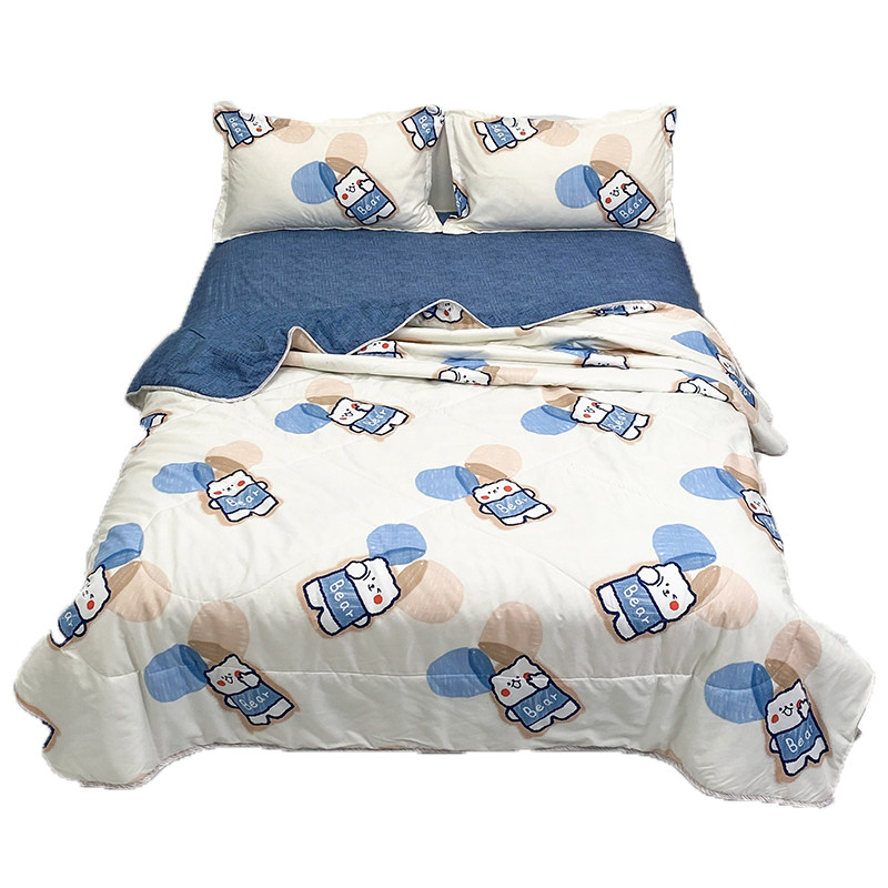 可机洗四件套水洗夏季单夏凉被子 星晴化纤被