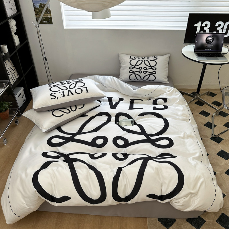 简约现代风夏季水洗真丝轻奢被套 星晴床品套件/四件套/多件套