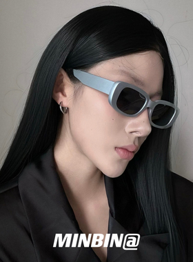 银色方框墨镜高级感潮