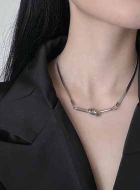 打结蛇骨链项链不掉色