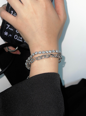 冷淡风镶钻手链女ins轻奢小众