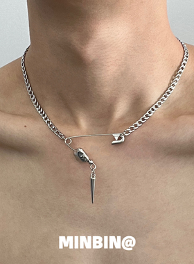 别针铆钉项链冷淡风小众