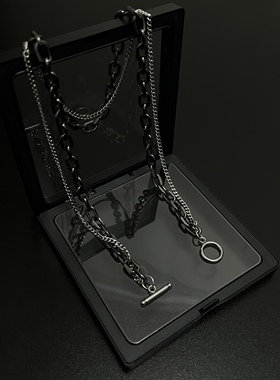 双层古巴项链男女ins潮小众设计