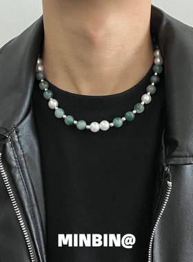 新中式天然石珍珠拼接项链