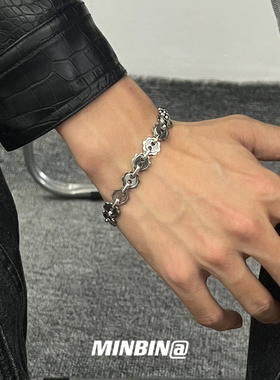 欧美太阳花钛钢手链潮牌