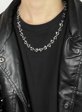 拼接z字母项链男潮高级感