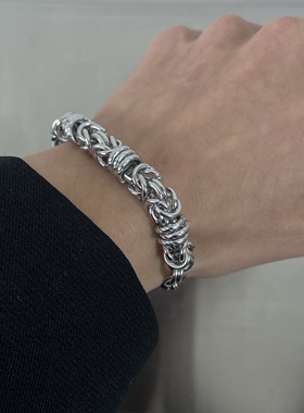 霸气龙骨手链男士潮牌 钛钢简约大方手镯ins小众设计女酷复古手饰