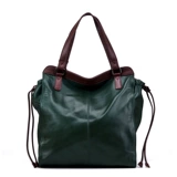 Модная вместительная и большая портативная сумка на одно плечо, из натуральной кожи