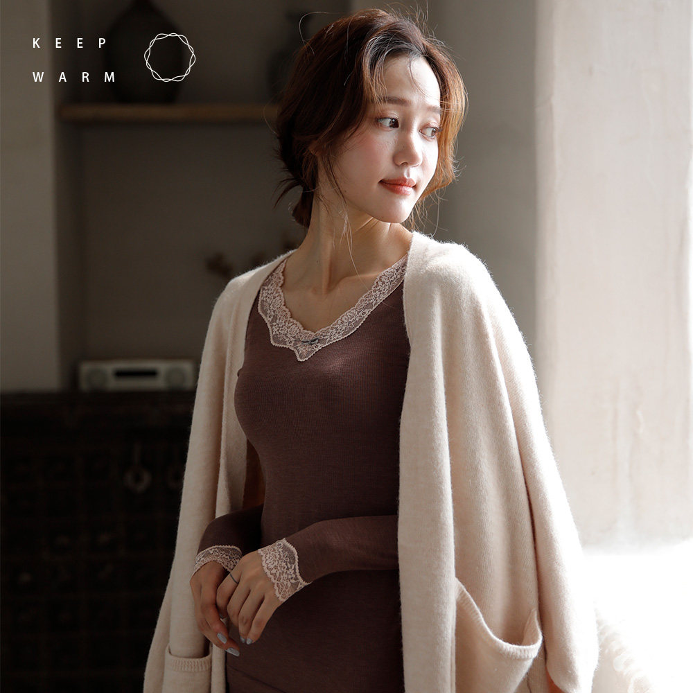 南极人保暖德绒发热羊毛美肤内衣 南极人美体衣保暖上装