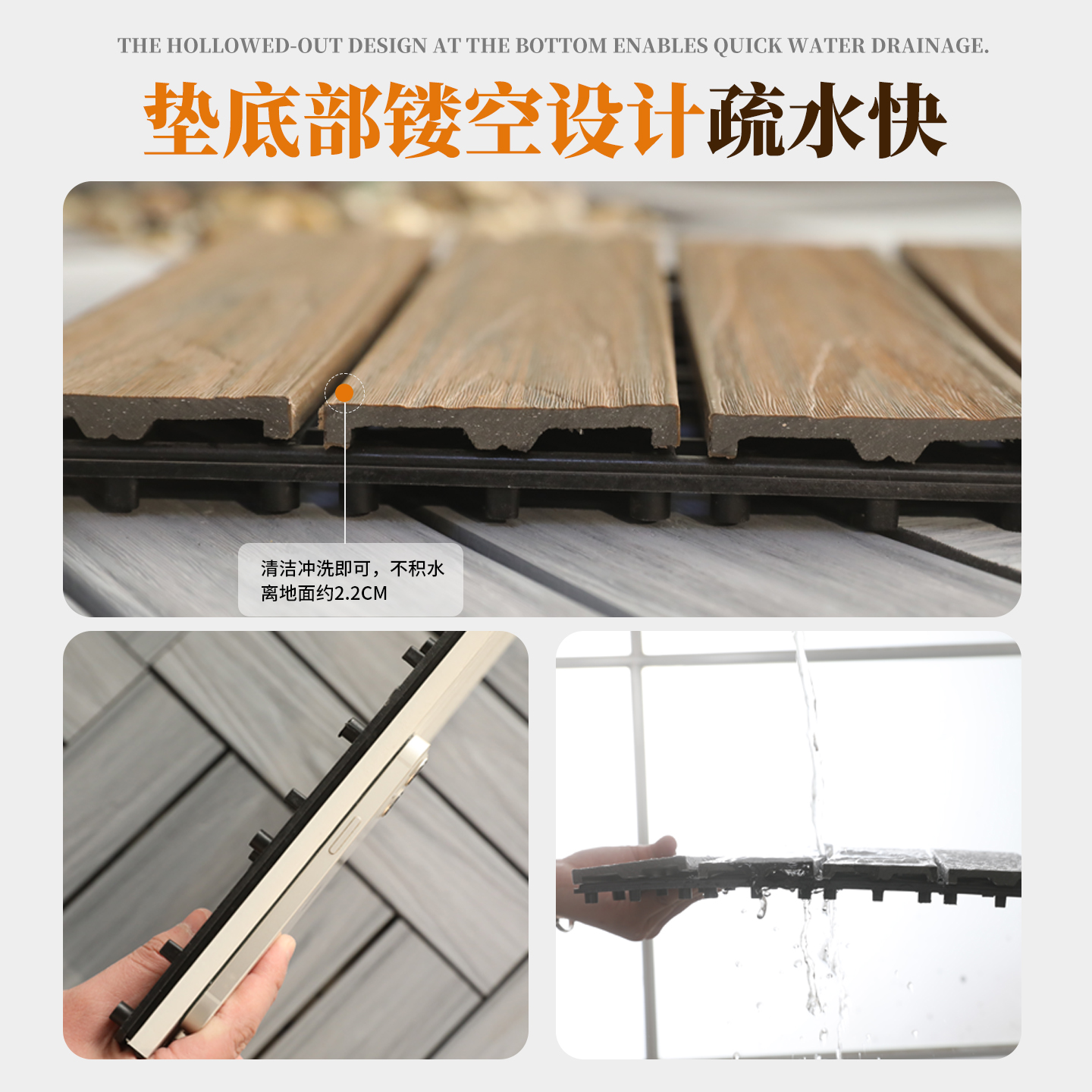 卫生间门口浴室防滑脚垫淋浴房防摔地垫洗澡专用老人防水排水垫子 - 图1