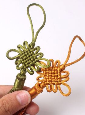 100个装灯笼中国结小号挂件大红色手工流苏穗子挂饰中国特色礼品