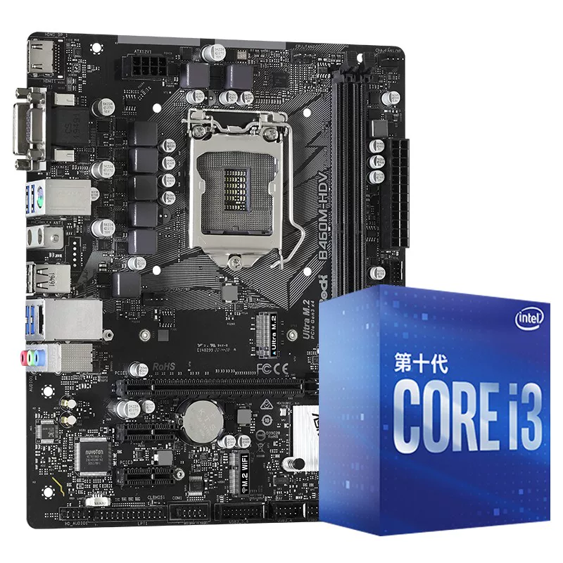 Intel i3 10100/i5 10400F/i7 10700F с платой Huaqing B460M-HDV набор