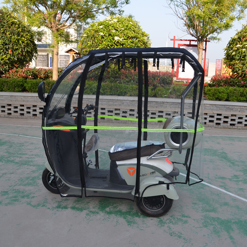 适用于雅迪冠能A80雨帘台铃N3围帘三轮车一体车棚K8E蓬布防雨篷布 - 图1