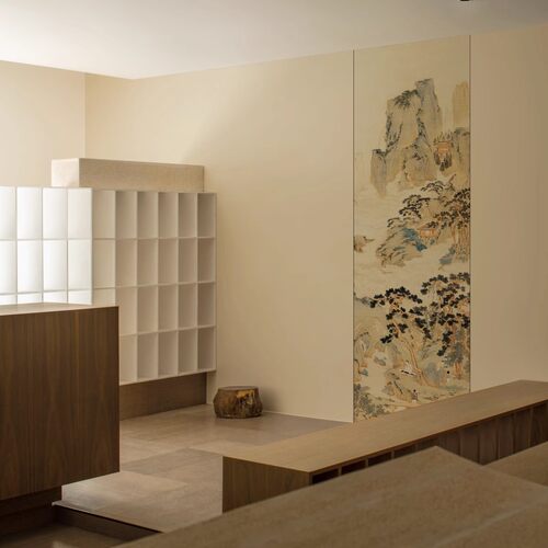 新中式水墨山水画茶室背景墙纸饭店包间古风壁纸酒店装饰墙布硬包 - 图2
