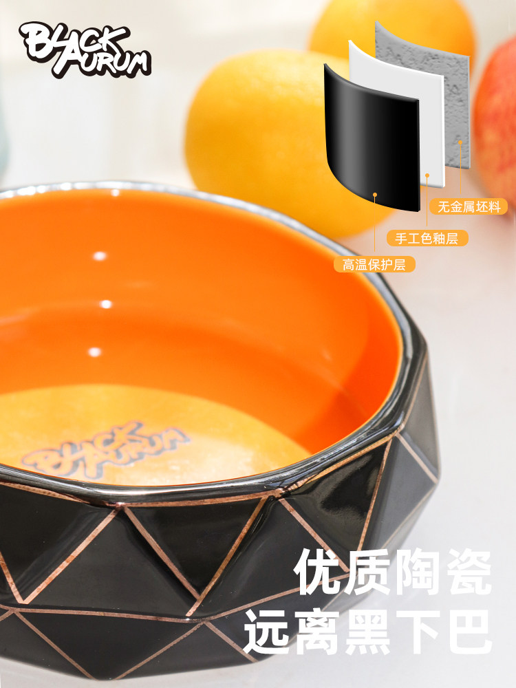 陶瓷碗宠物圣诞节猫碗宠物碗狗盆水碗防打翻狗粮盆喂食碗猫咪用品