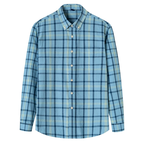 Осенняя рубашка для отдыха, мужской тонкий универсальный лонгслив, из хлопка и льна