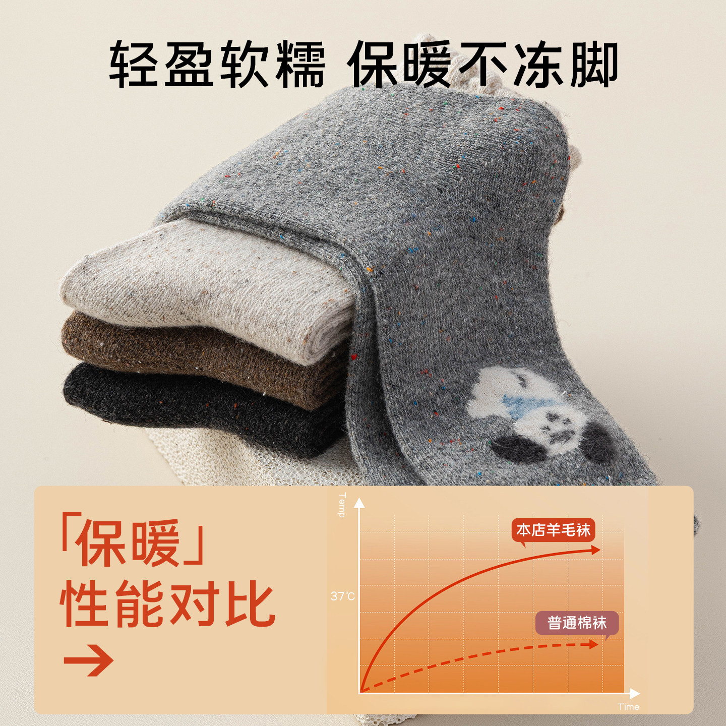 羊毛袜子女款秋冬中筒袜加厚保暖居家睡眠地板长袜卡通花边堆堆袜,淘宝优惠券,粉丝福利购,淘宝优惠卷