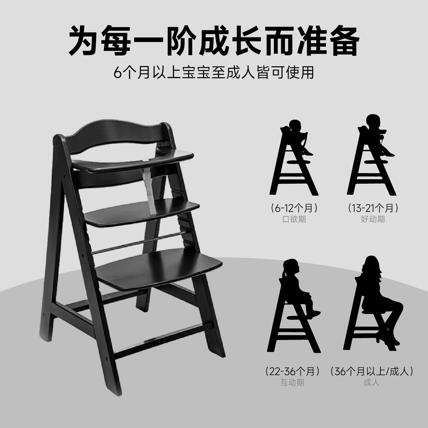 SinoRui心若宝宝餐椅成长椅儿童婴儿餐桌椅学坐椅学习椅实木环保,淘宝优惠券,粉丝福利购,淘宝优惠卷