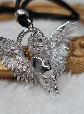 守护天使纯银银轻奢小众情侣项链