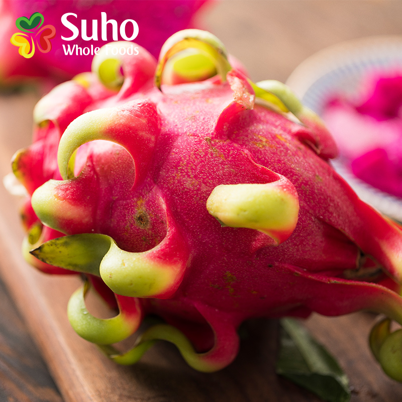 苏洪鲜食旗舰店【苏洪鲜食】越南红心火龙果中大果3个进口红肉新鲜批发包邮实惠0