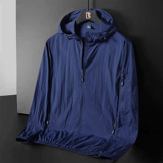 夏季超薄防晒衣服男外套户外运动透气风衣多口袋夹克休闲男士上衣