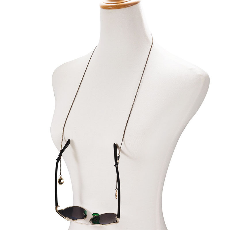 眼镜链女挂脖网红链子时尚装饰挂件复古防滑绳墨镜黑色吊坠链条,淘宝优惠券,粉丝福利购,淘宝优惠卷